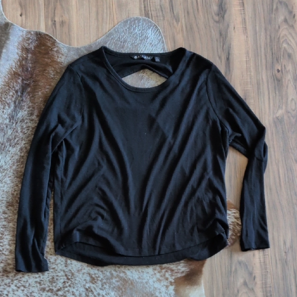 Athleta Black Long Sleeve Top